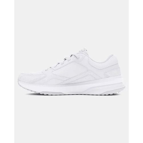Chaussures De Training Under Armour Edge Leather Pour Blanc Blanc Halo Gris