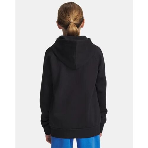 Sweat À Capuche Under Armour Rival Fleece Pour Garçon Noir / Blanc Ylg (149 - 160 Cm)
