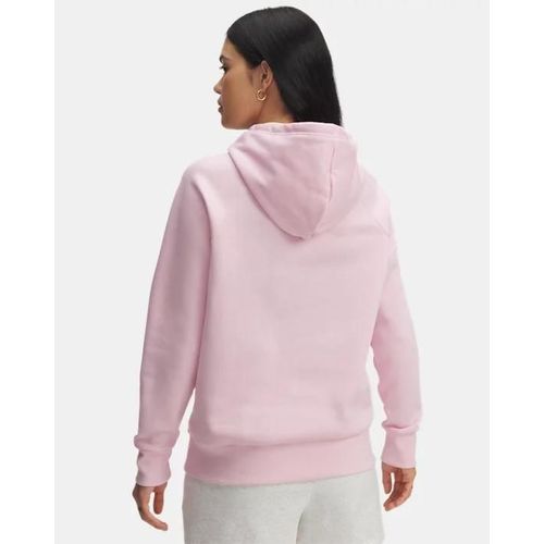 Sweat À Capuche Avec Grand Logo Under Armour Rival Fleece Pour Femme Prime Rose / Blanc Xs