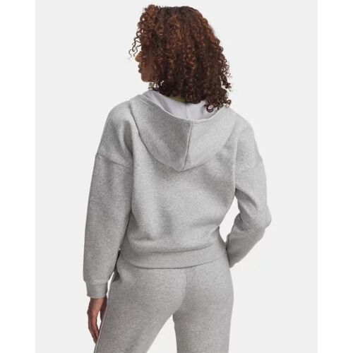 Sweat À Capuche ¿ Zip Passepoilé Under Armour Rival Fleece Pour Femme Mod Gris Light Heather / Blanc M