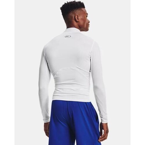 Baselayer À Col Montant Et Manches Longues Heatgear® Pour Homme Blanc / Noir Xs