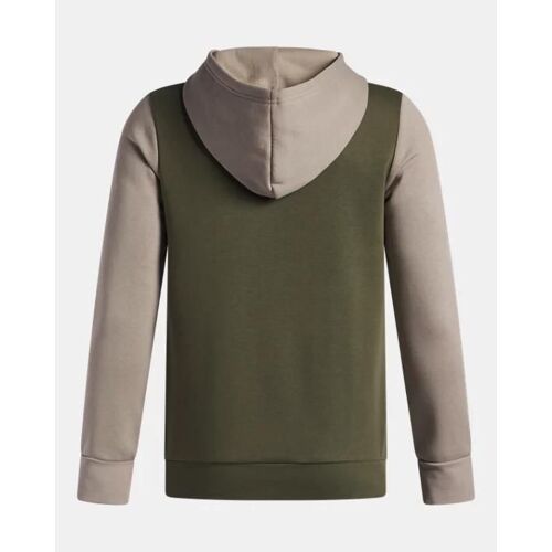 Sweat À Capuche À Motif Under Armour Rival Fleece Colorblock Pour Garçon Marine Od Vert / Timberwolf Taupe / Noir Ylg (149 - 160 Cm)