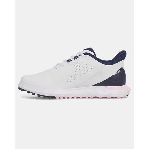 Chaussure De Golf Sans Pointes Under Armour Drive Fade Pour Femme Blanc / Prime Rose / Midnight Bleu Marine 36.5