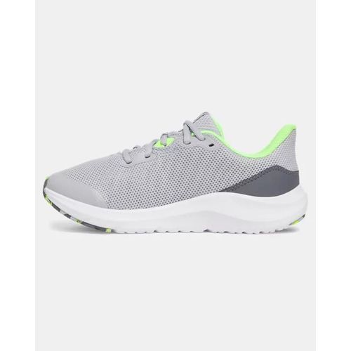 Chaussure De Course Grade School Under Armour Pursuit 4 Pour Garçon Mod Gris / Castlerock / Hyper Vert 36