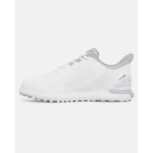Chaussures De Golf Sans Pointes Under Armour Drive Fade Pour Blanc Blanc Metallique Argent