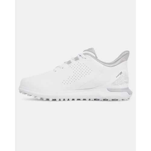 Chaussures De Golf Sans Pointes Under Armour Drive Fade Pour Blanc Distant Gris Metallique Argent