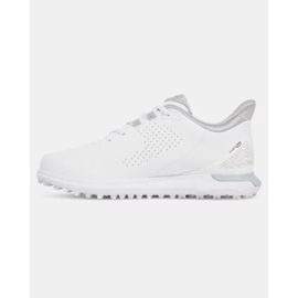 Chaussures De Golf Sans Pointes Under Armour Drive Fade Pour Blanc Distant Gris Metallique Argent