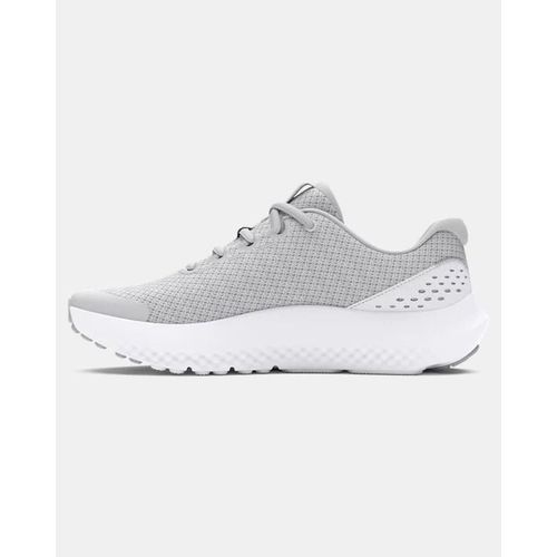 Chaussure De Course Grade School Under Armour Surge 4 Pour Fille Halo Gris / Blanc / Iridescent 38