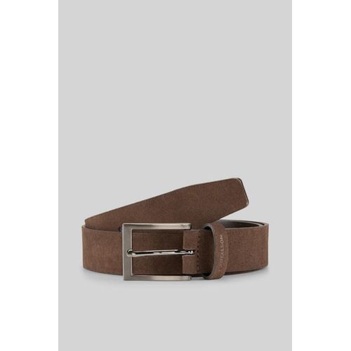 Ceinture En Cuir Velours, Marron Foncé