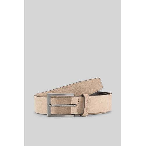 Ceinture En Cuir Velours, Couleur Taupe