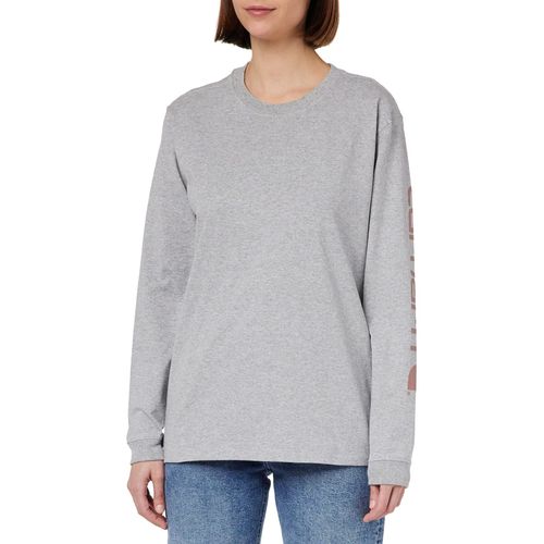 Carhartt Workwear Logo Chemise À Manches Longues Dames, Gris, Taille Xs Pour Femmes