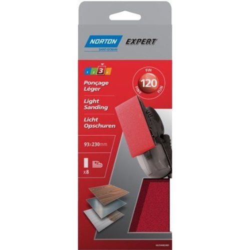 8 patins 92x230mm non perforé Grain 120