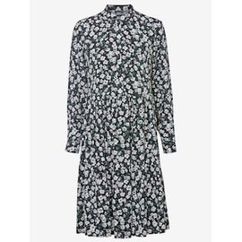 Robe À Fleurs Pure Viscose - - Noir-Écru À Motifs