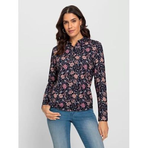 T-Shirt Imprimé 50% Coton - - Marine-Quartz Rose Imprimé