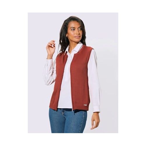 Gilet En Tricot 50% Coton - Collection L - Rouille