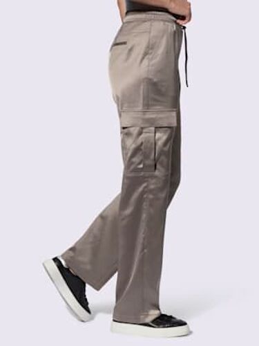 Pantalon Cargo Qualité Satin Légèrement Brillante - Rick Cardona - Taupe
