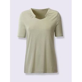 T-Shirt À Manches Courtes Viscose Douce Et Fluide - - Vert Pistache