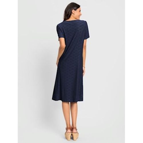Robe En Jersey Polyester Recyclé - - Marine