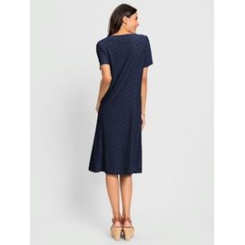 Robe En Jersey Polyester Recyclé - - Marine
