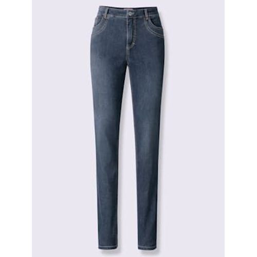Jean 5 Poches 50% Coton - - Bleu Délavé