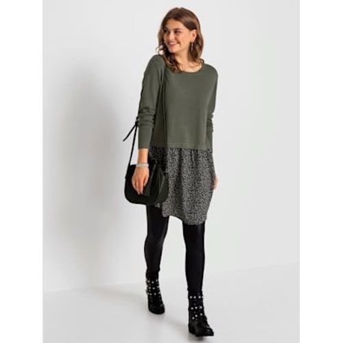 Robe De Loisirs Facile À Enfiler - - Kaki-Noir À Motifs