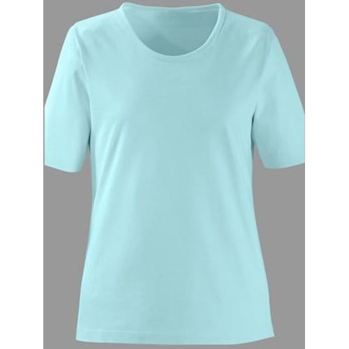 T-Shirt À Encolure Ronde Pur Coton - - Turquoise