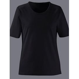 T-Shirt À Encolure Ronde Pur Coton - - Noir