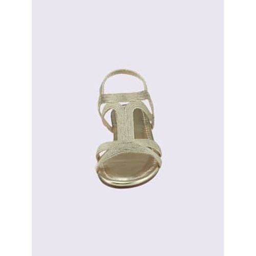 Sandales Matière Textile Agréable Porter Couleur Doré