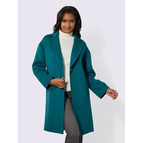 Manteau Court 30% Laine - - Bleu Pétrole