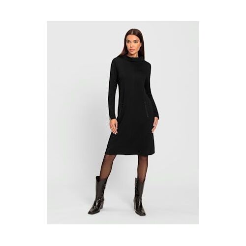 Robe Fourreau Grand Col Roulé - Rick Cardona - Noir