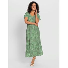 Robe En Jersey Viscose (Ecovero) - - Vert Pomme-Champagne Imprimé