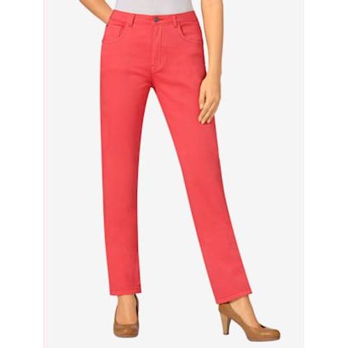 Jean À Ceinture Avec Passants Fermeture À Glissière - - Rouge Corail