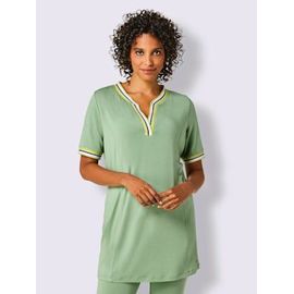 T-Shirt Long En Modal Jersey Fin - - Eucalyptus