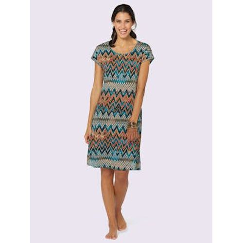 Robe D'été Jersey Fin - - Imprimé Multicolore