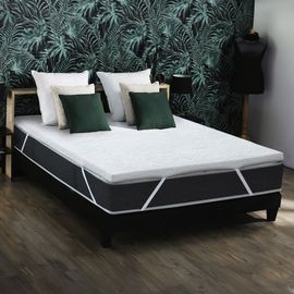 Surmatelas déhoussable mousse à mémoire forme 50kg/m3 180x200