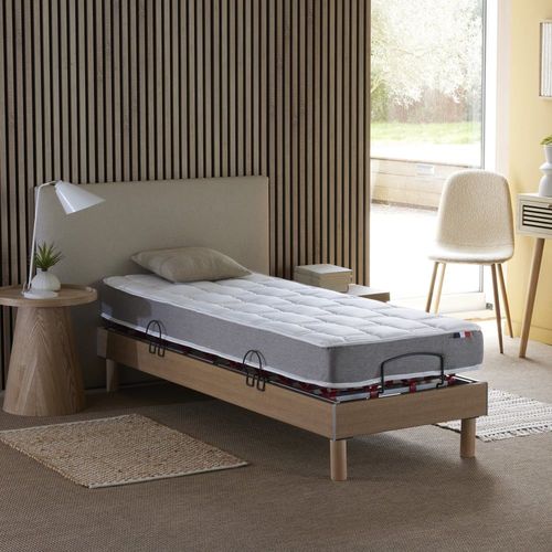 Sommier électrique à plots et matelas mousse hr35 90 x 190