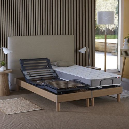 Sommier électrique et matelas mémoire forme 2x80x200