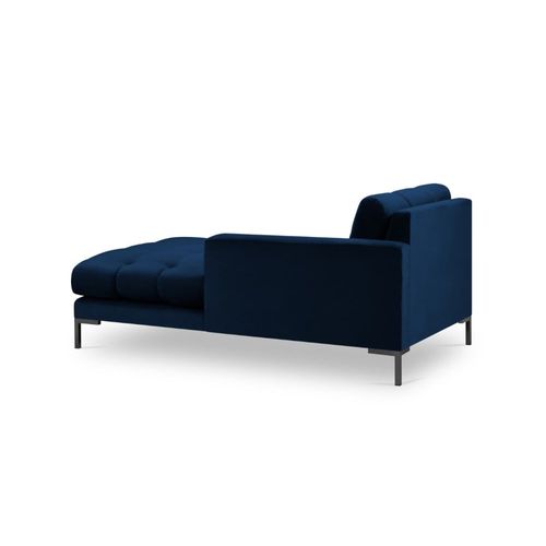 Méridienne Droite 1 Place En Tissu Velours Bleu Roi