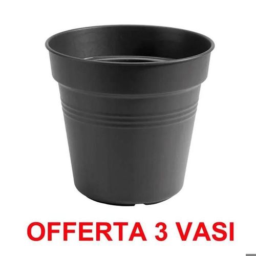 OFFERTA 3 VASO GREEN BASICS GROWPOT 35CM LIVING BLACK ELHO