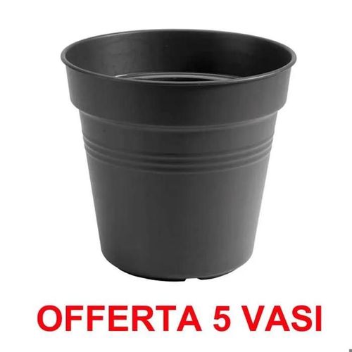 OFFERTA 5 VASO GREEN BASICS GROWPOT 15CM LIVING BLACK ELHO