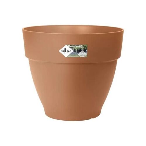 Elho Vibia Campana Bac A Fleurs Rond 55 - Marron - Ø 55 X H 47 Cm - Extérieur - 100% Recyclé