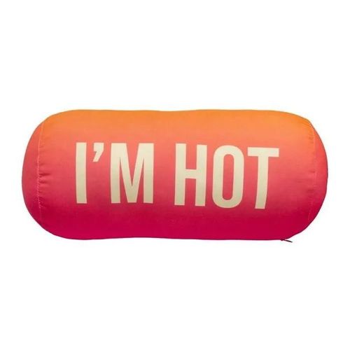 Coussin - Fisura ¿ Coussin De Plage "I'm Hot". Coussin Détente Rose. Oreiller De Voyage Original. 29 X 12 Cm