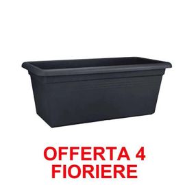 Offerta 4 Fioriera Green Basics Garden Xxl 60cm Living Black Elho