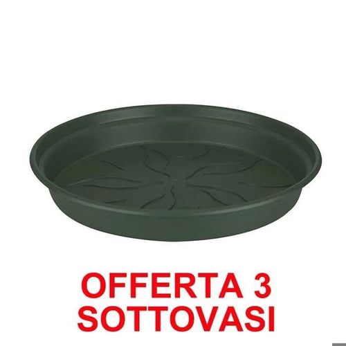 Elho Offerta 3 Sottovaso Green Basics Saucer 29cm Verde 