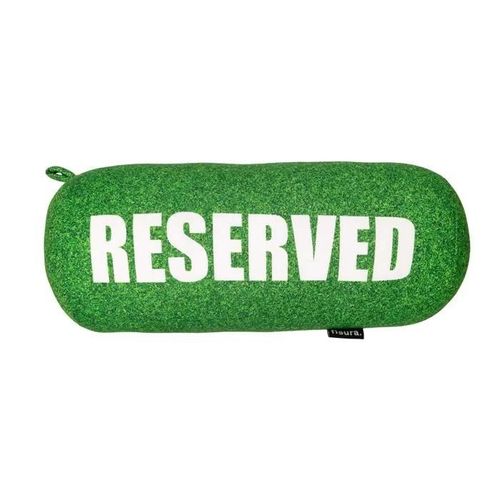 Coussin - Fisura - Coussin De Plage 'reserved' - Vert - Cylindrique - 29 X 12 Cm