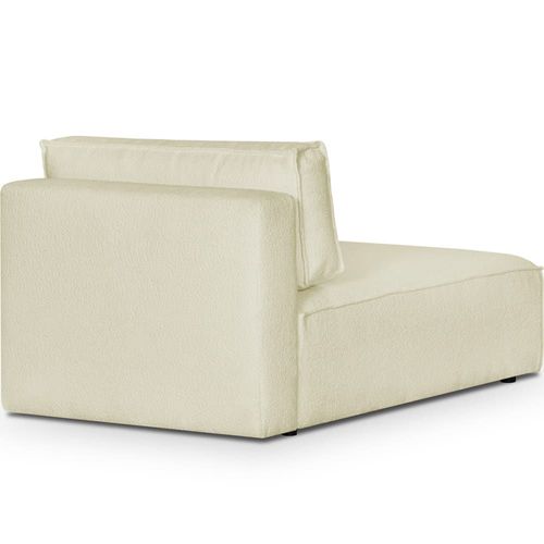 Méridienne Modulable En Tissu Bouclé Écru