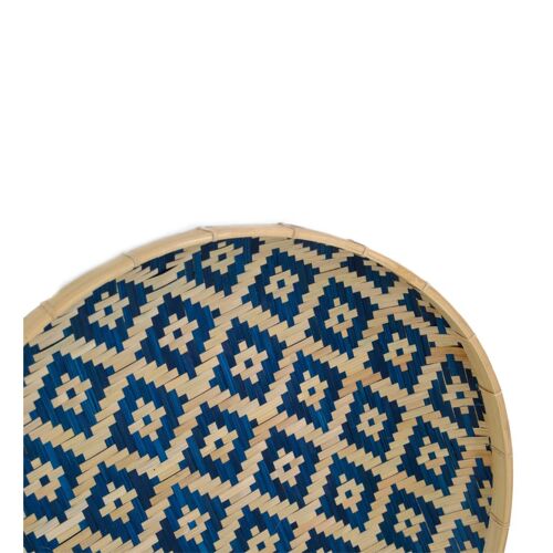 Set de 2 plateaux en bambou bicolore Ø 55 cm