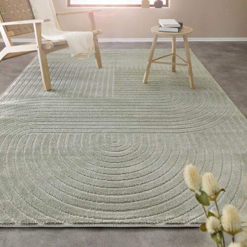 Tapis À Relief Vert Sauge Design 140x200