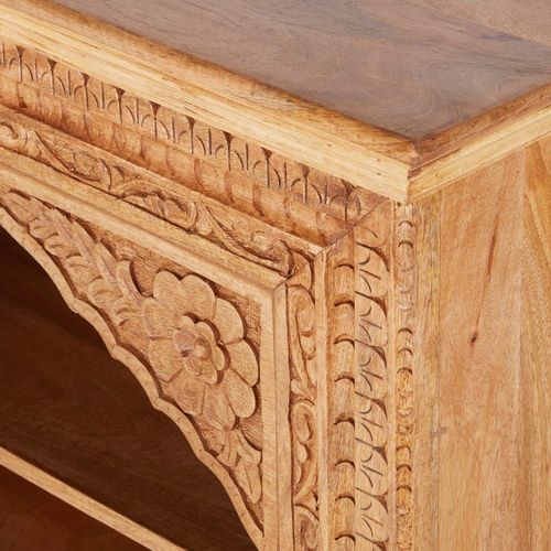 Etagère En Bois De Manguier Gravé Brun