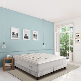 Ens 160x200 matelas H33 ressort ensachés, ferme, 2 sommiers